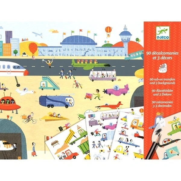 【DJECO智荷】貼紙藝術/交通工具大集合