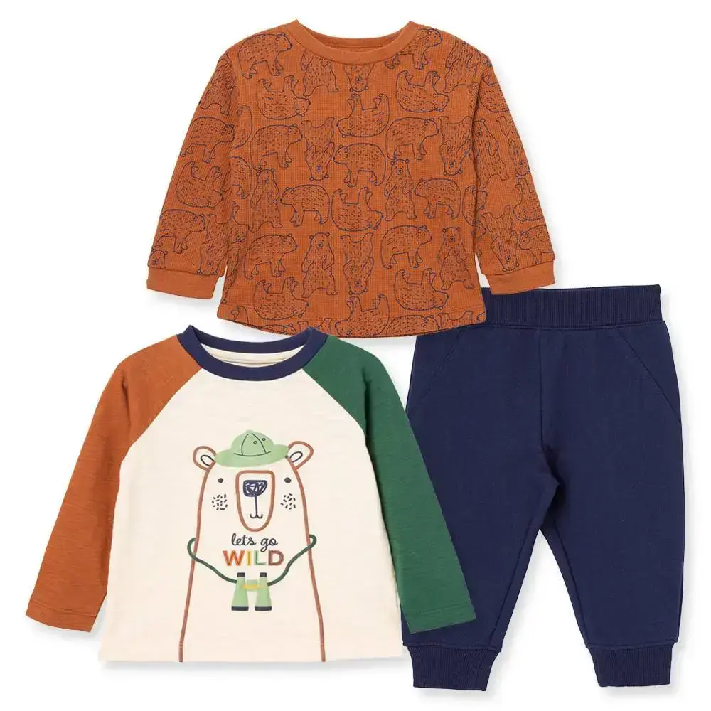 【Little Me】小熊探險上衣二入/長褲