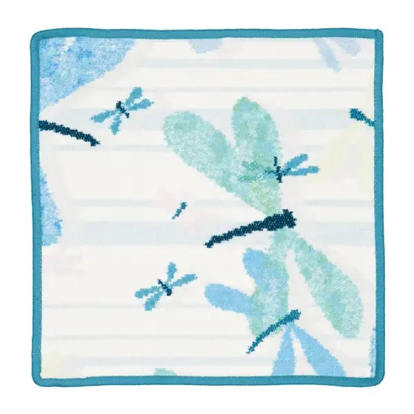 【feiler】蜻蜓成群面巾(30x30) / 藍