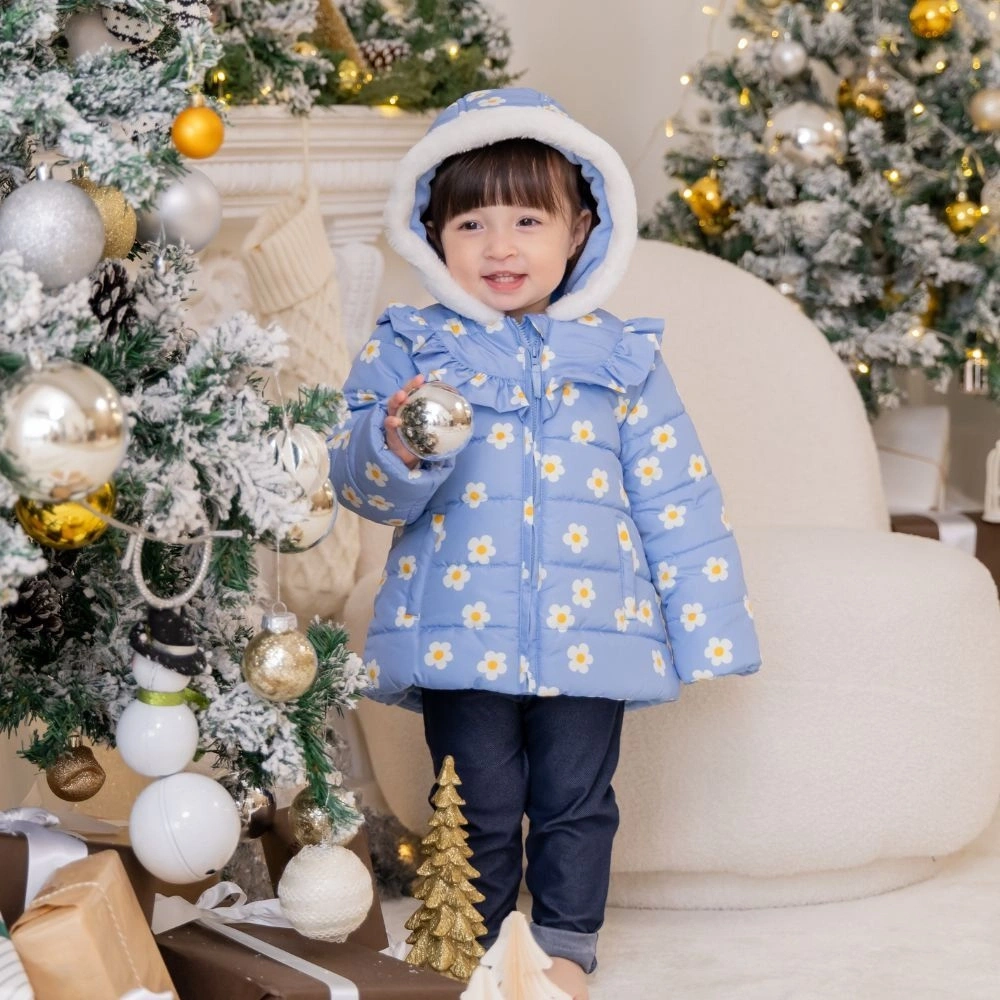 【Little Me】花朵連帽外套/上衣/長褲