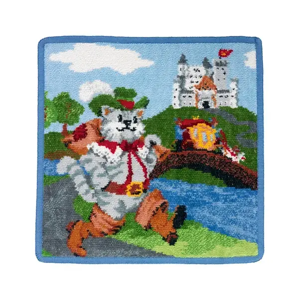 【feiler】長靴貓方巾(25x25)