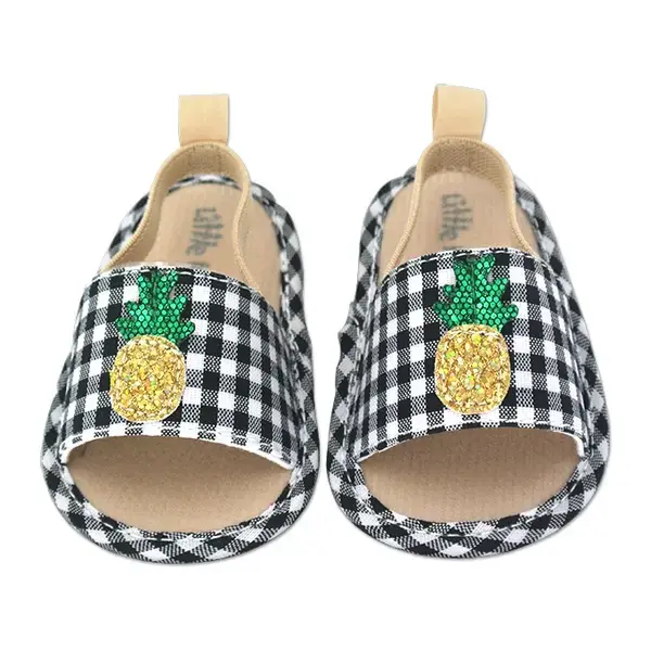 【Little Me】鳳梨格子涼鞋