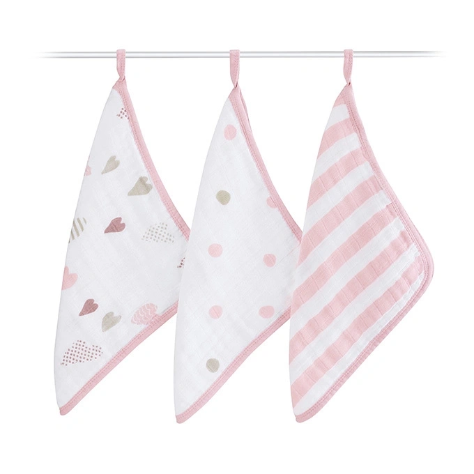 【Aden&Anais】方巾3入/愛心點點