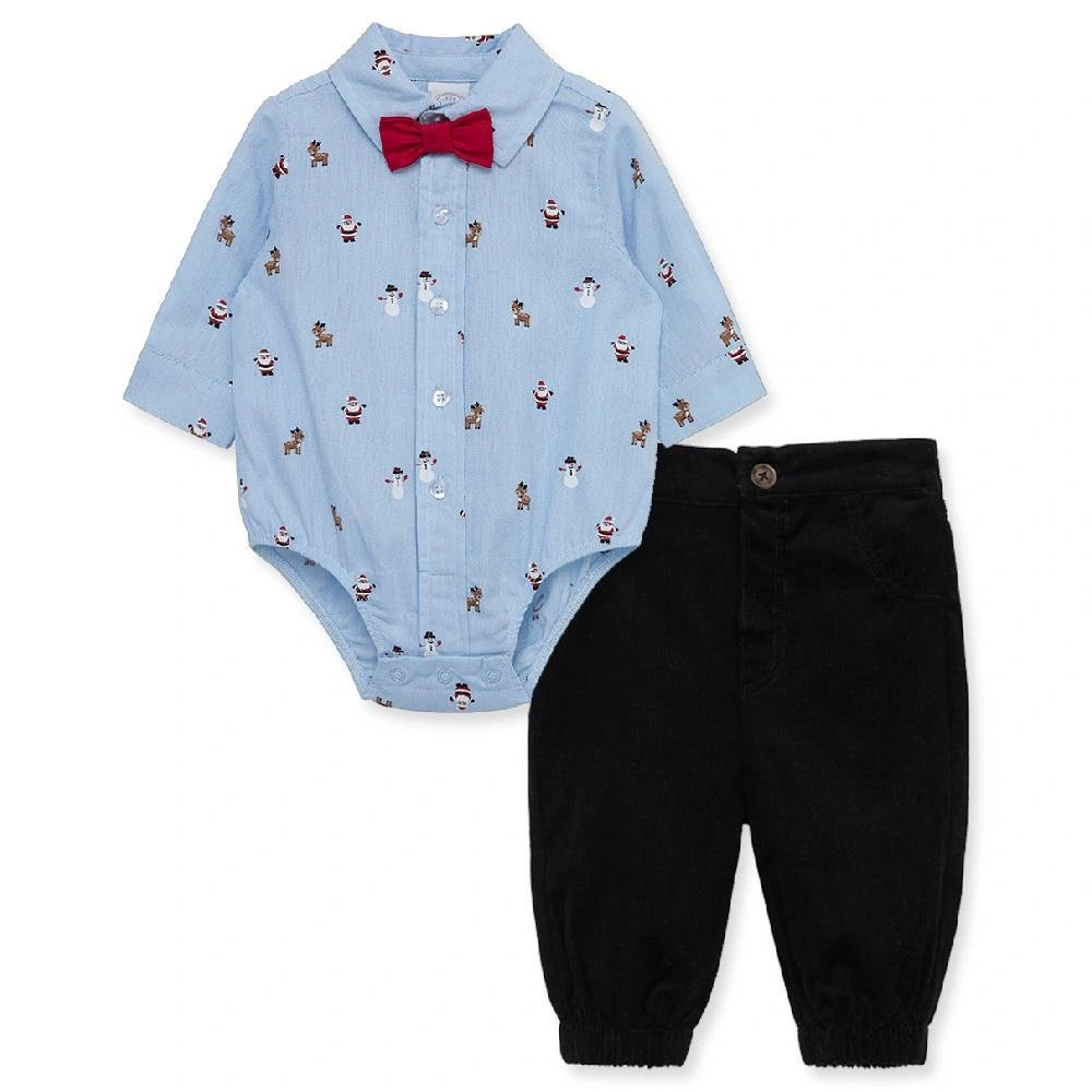 【Little Me】節慶包屁襯衫/長褲