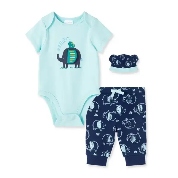 【Little Me】大象青蛙連身衣/長褲/帽子