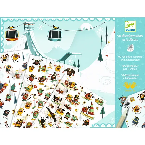 【DJECO智荷】貼紙／滑雪樂