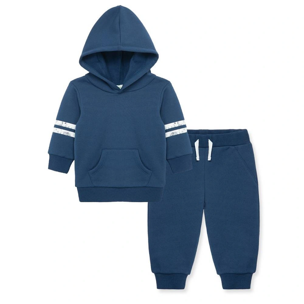 【Little Me】藍色連帽上衣/長褲