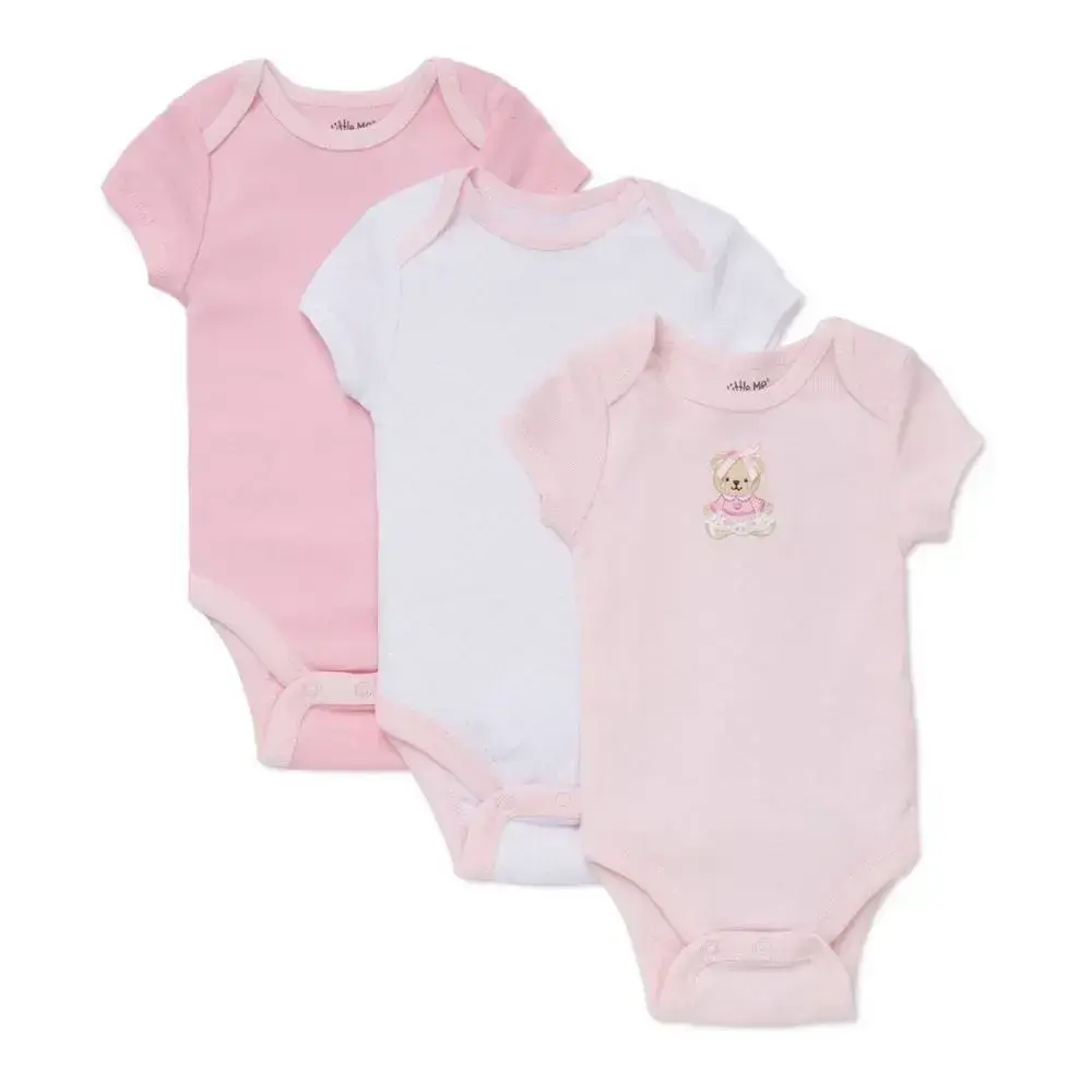 【Little Me】甜蜜熊連身衣三入組