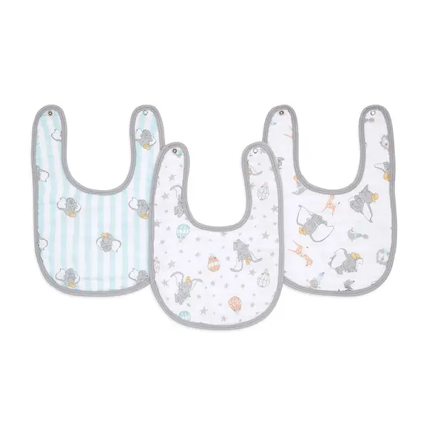 【Aden&Anais】經典圍兜3入/熱氣球小飛象