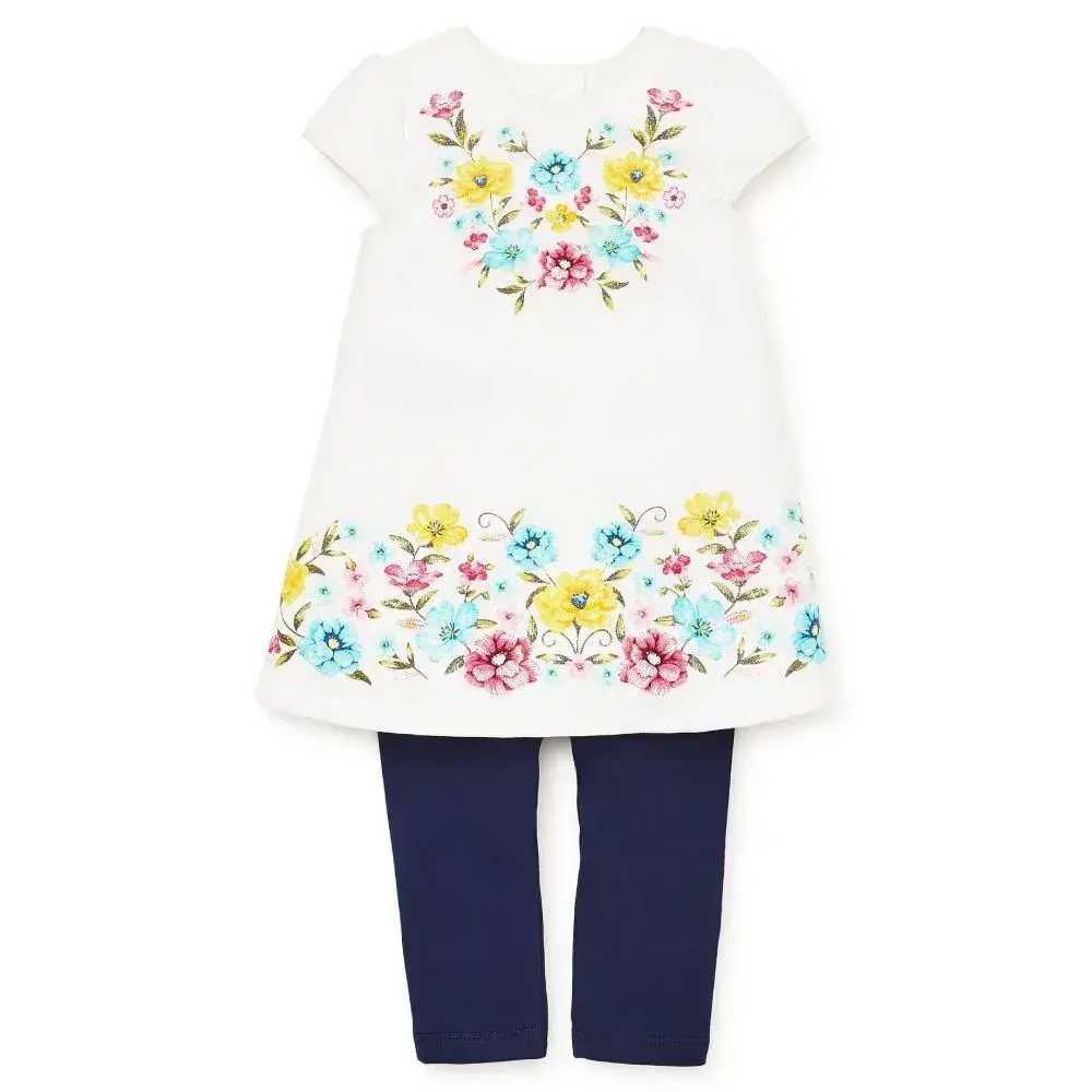 【Little Me】多樣花卉洋裝/緊身褲組