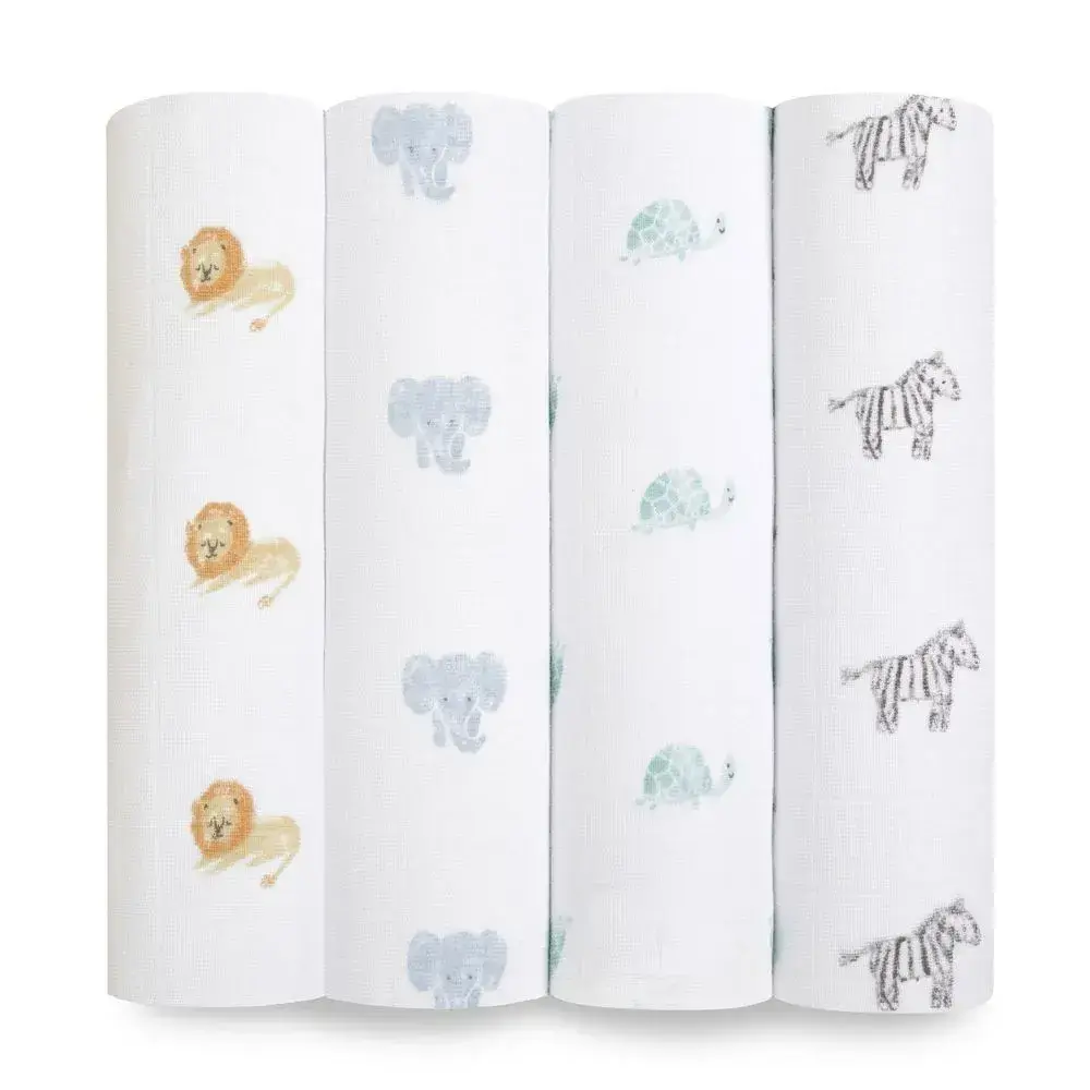 【Aden&Anais】多功能包巾4入/動物王國