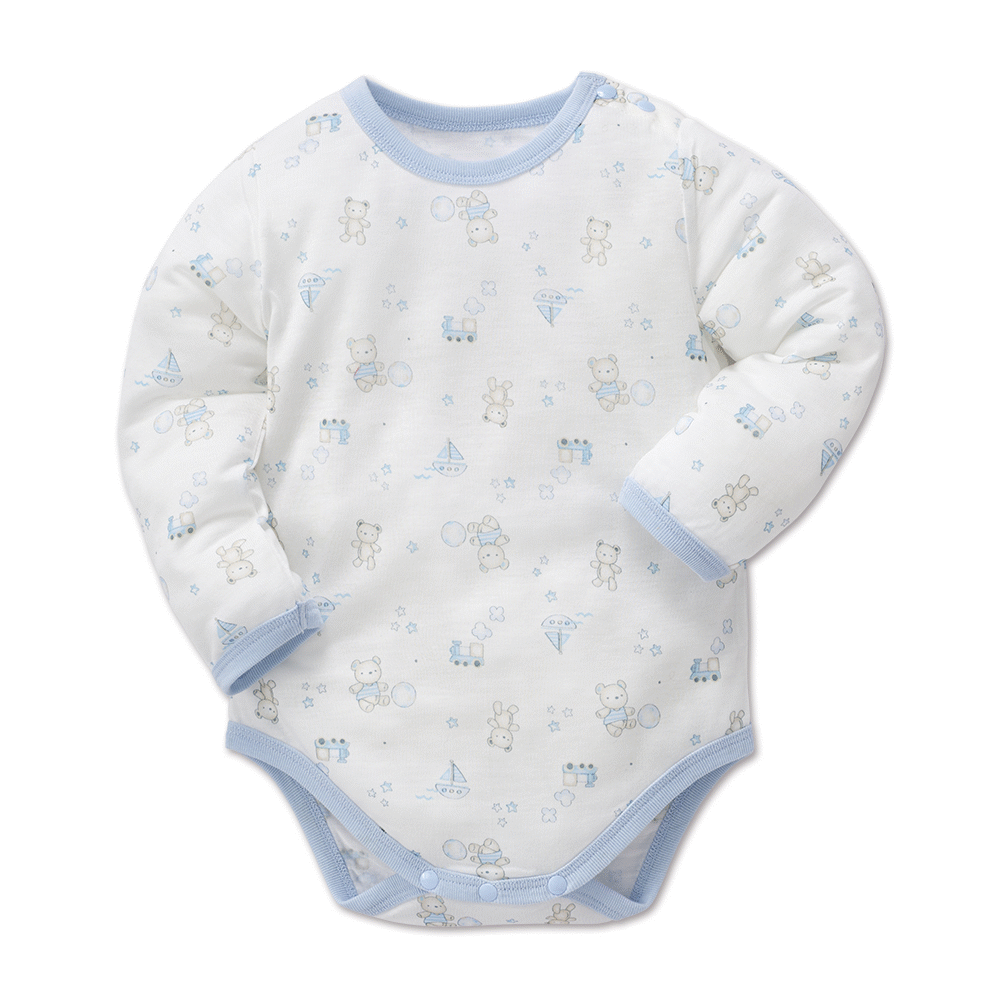 【Baby City娃娃城】天絲長袖肩開連身衣／2色