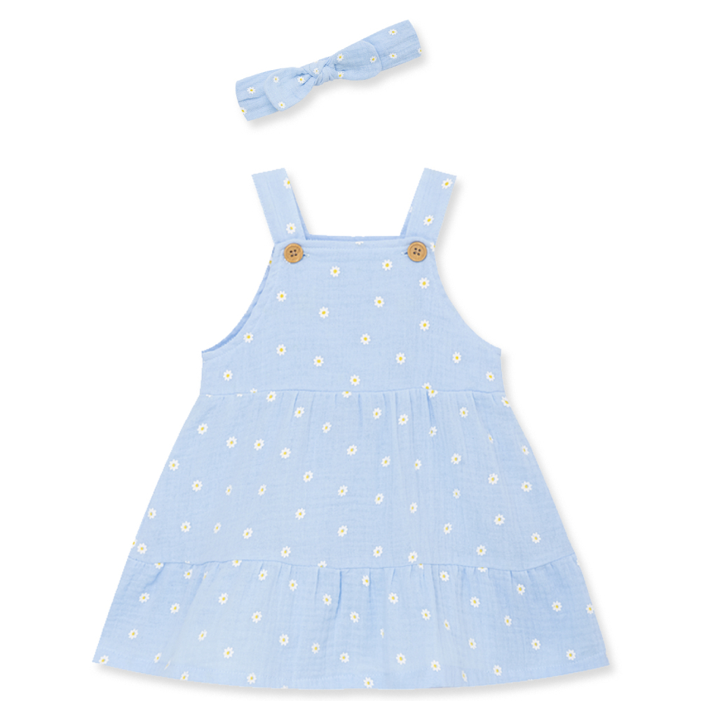 【Little Me】雛菊背心裙/髮帶