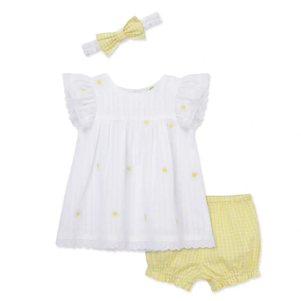 【Little Me】雛菊花邊上衣/褲子/髮帶