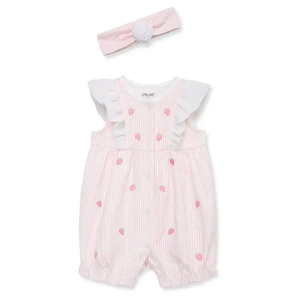 【Little Me】草莓短兔裝/髮帶