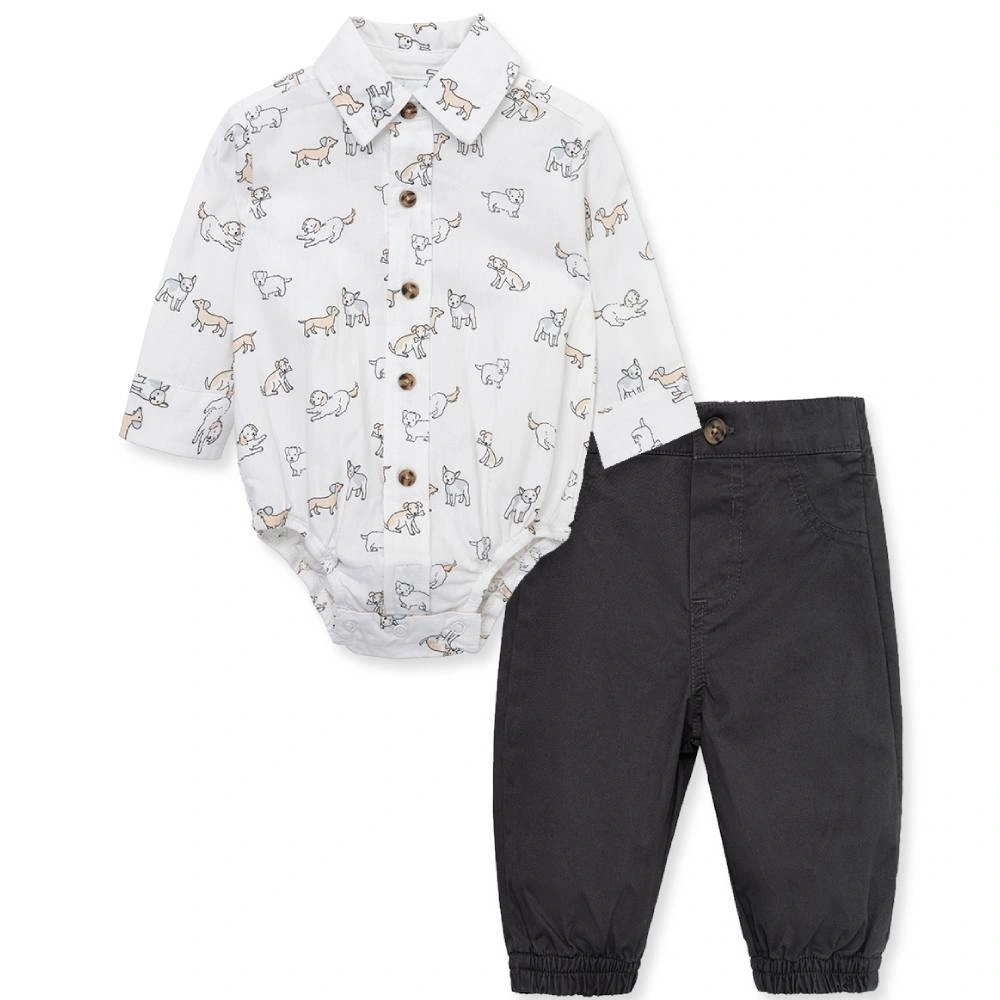 【Little Me】小狗包屁襯衫/長褲