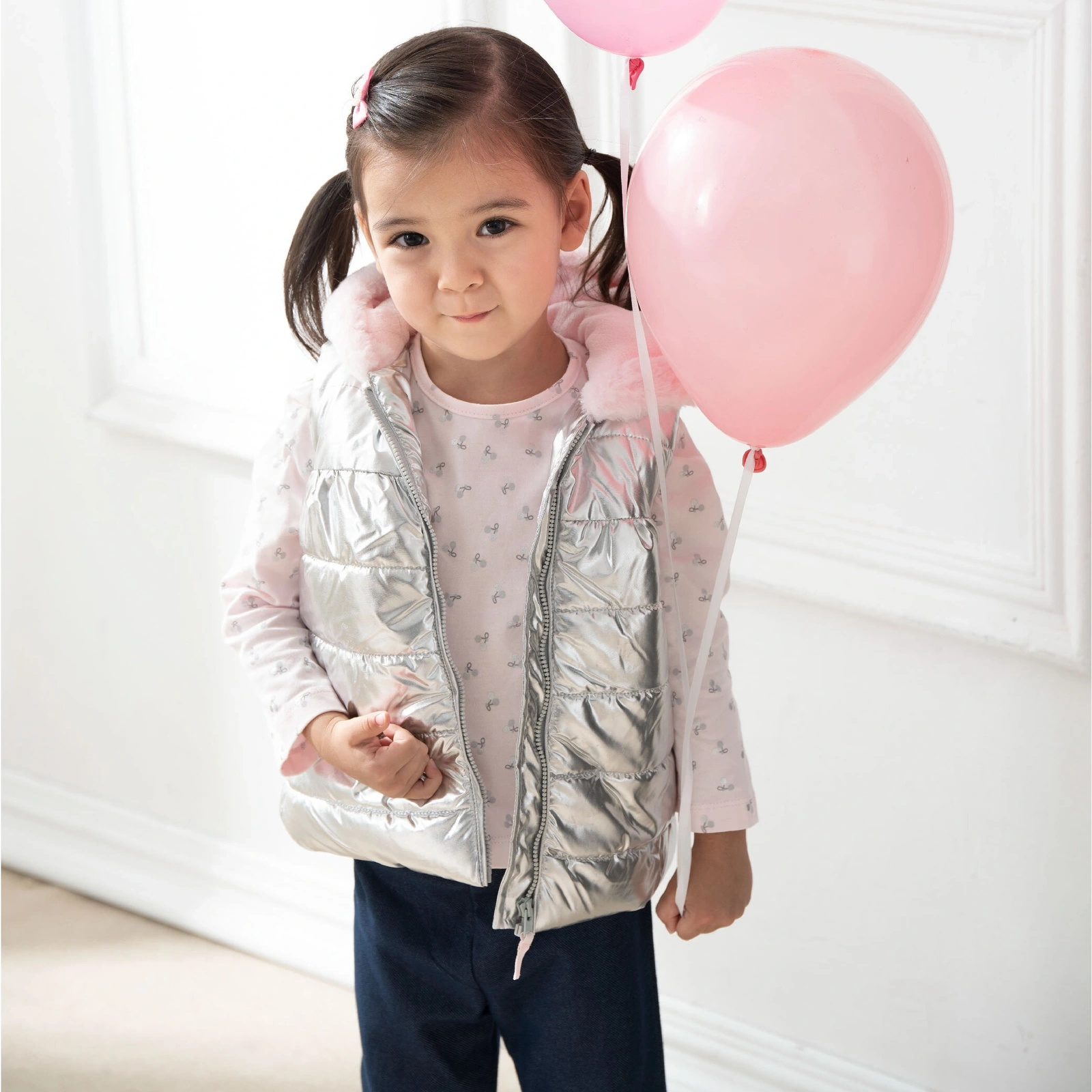 【Little Me】銀色背心＋上衣＋長褲