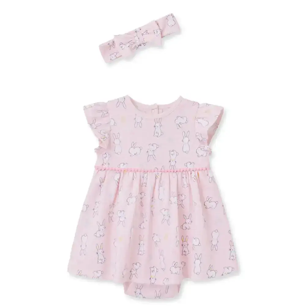 【Little Me】小兔連身衣洋裝/髮帶