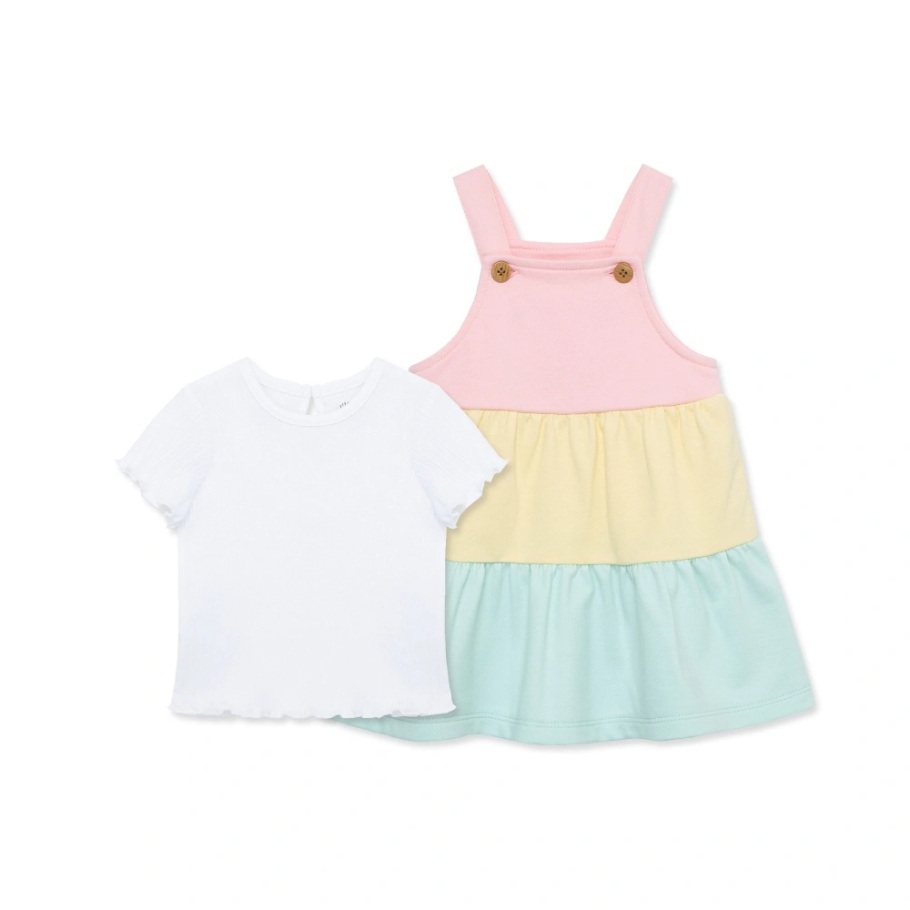 【Little Me】拼色吊帶裙套裝