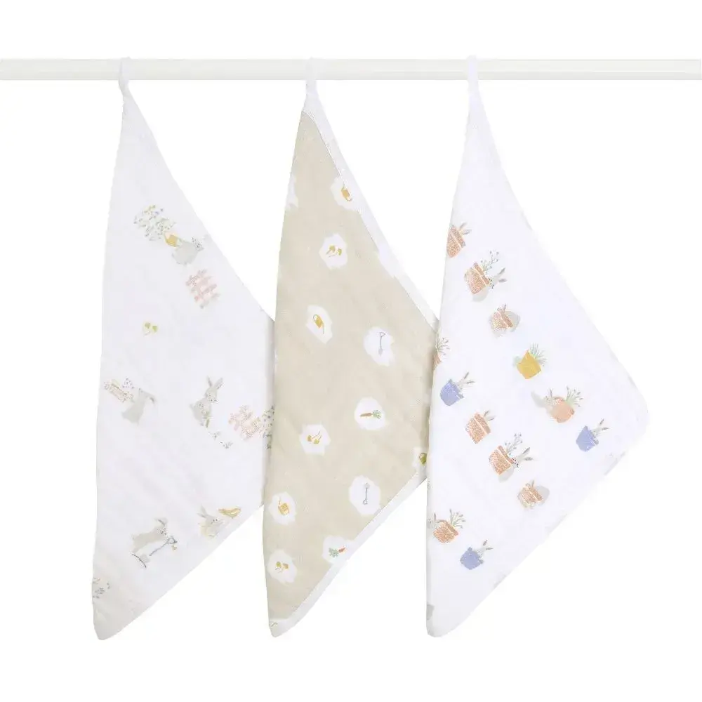 【Aden&Anais】方巾3入/玉兔迎春