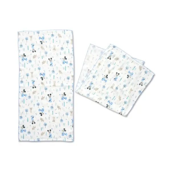 【Baby City娃娃城】米奇紗布多功能長手巾2入