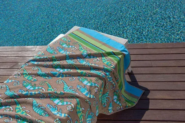 【feiler】變色龍海灘巾(110×160)