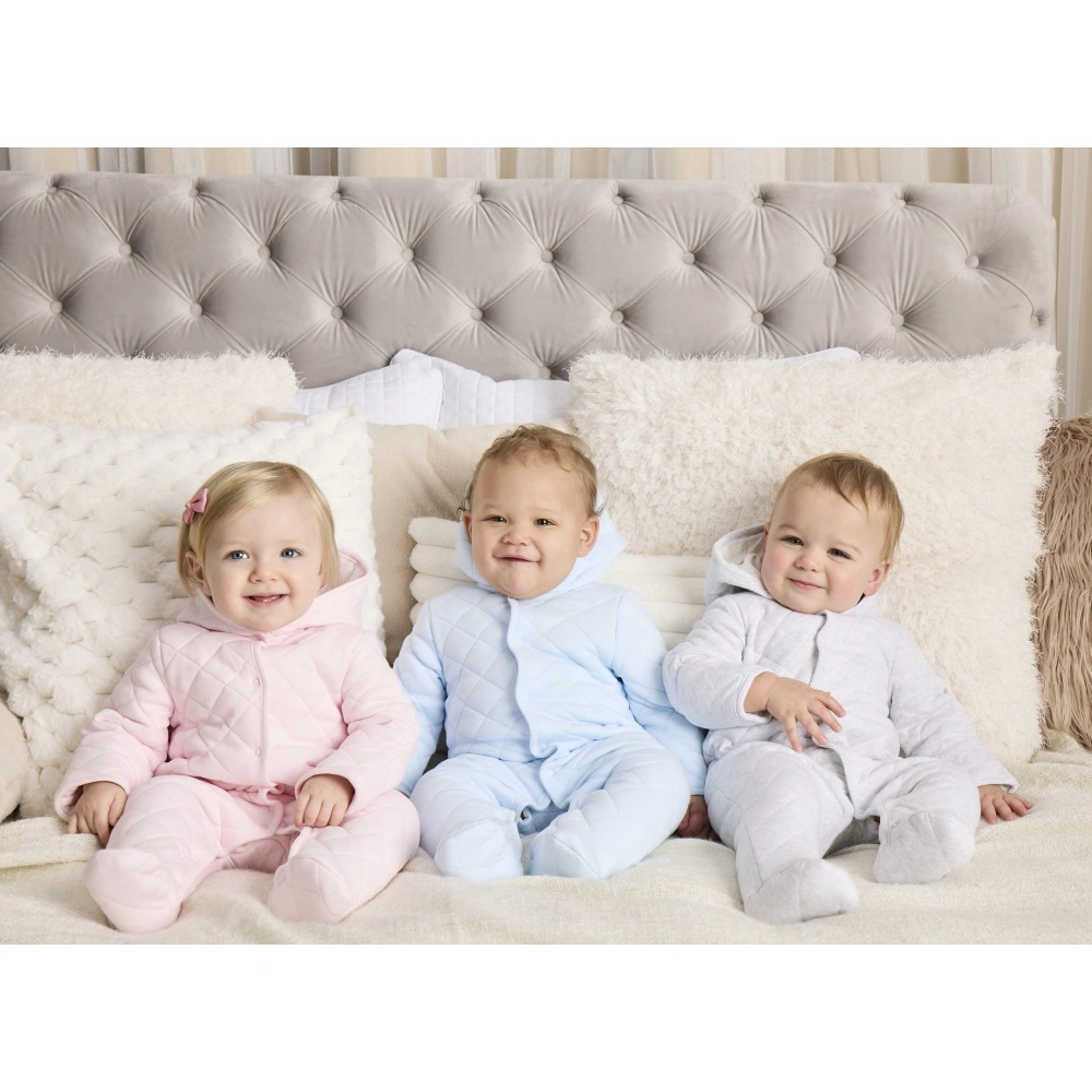 【Little Me】灰羊有機棉帶帽連腳厚兔裝