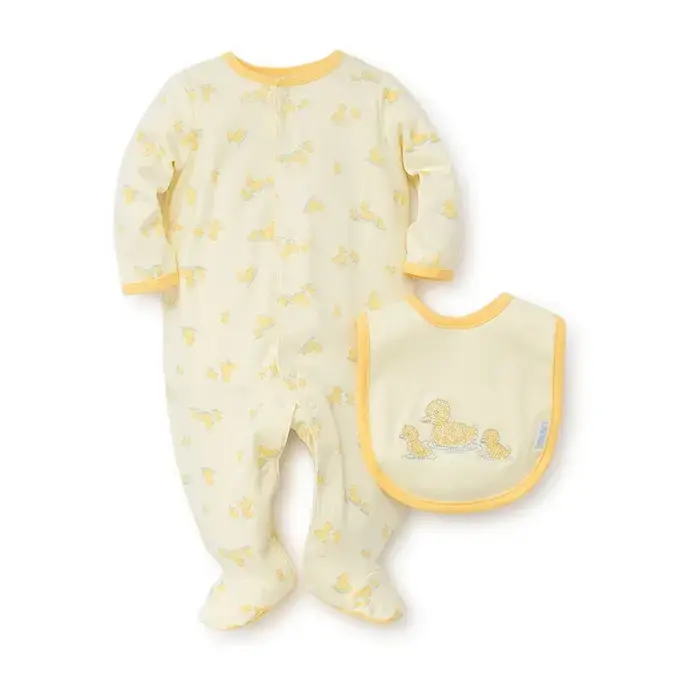 【Little Me】小鴨連腳兔裝＋圍兜