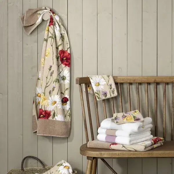 【feiler】雛菊花園手巾(50x100)米