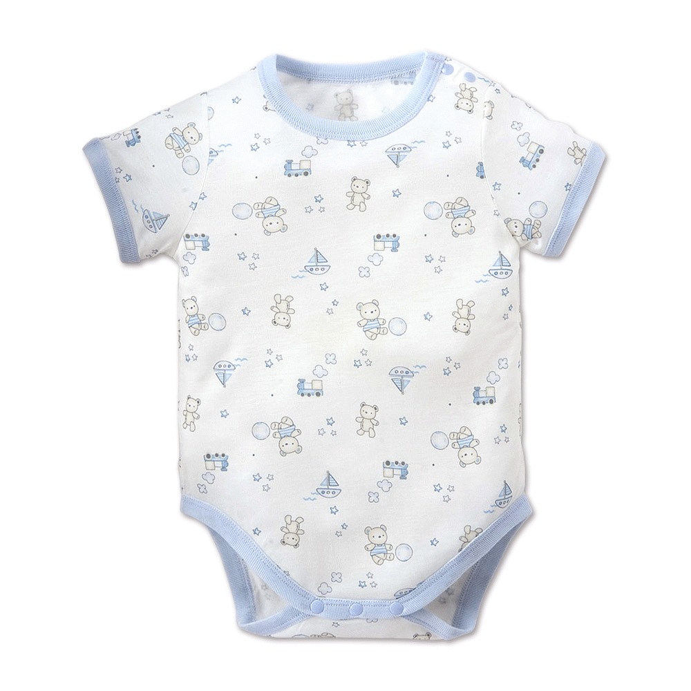 【Baby City娃娃城】天絲短袖肩開連身衣／2色