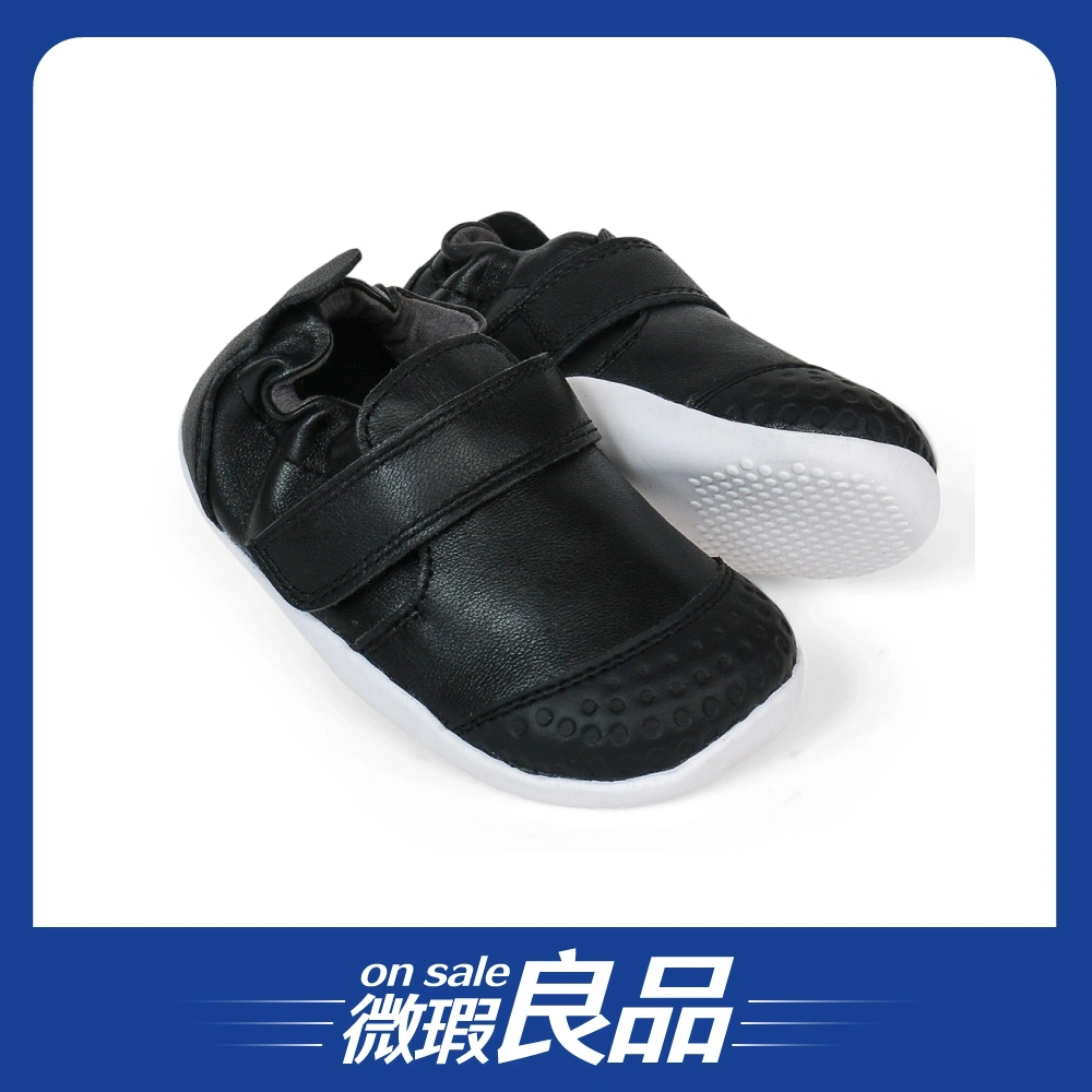 【盒損良品】【BOBUX】真皮Xplorer成長鞋/Go/皮革黑尺寸21