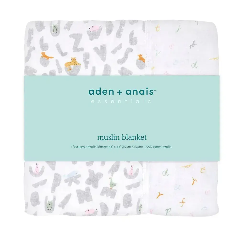 【Aden & Anais】經典四層紗厚毯/動物學園