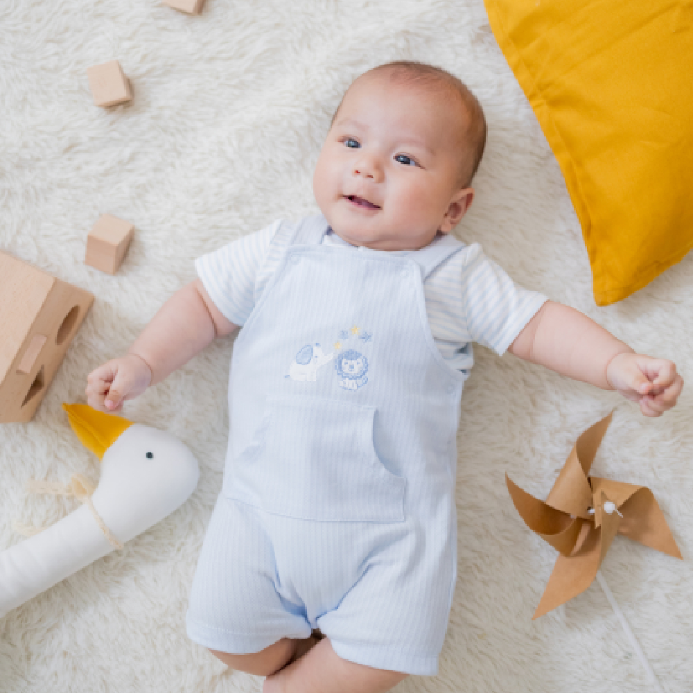 【Little Me】動物探險上衣/背帶褲