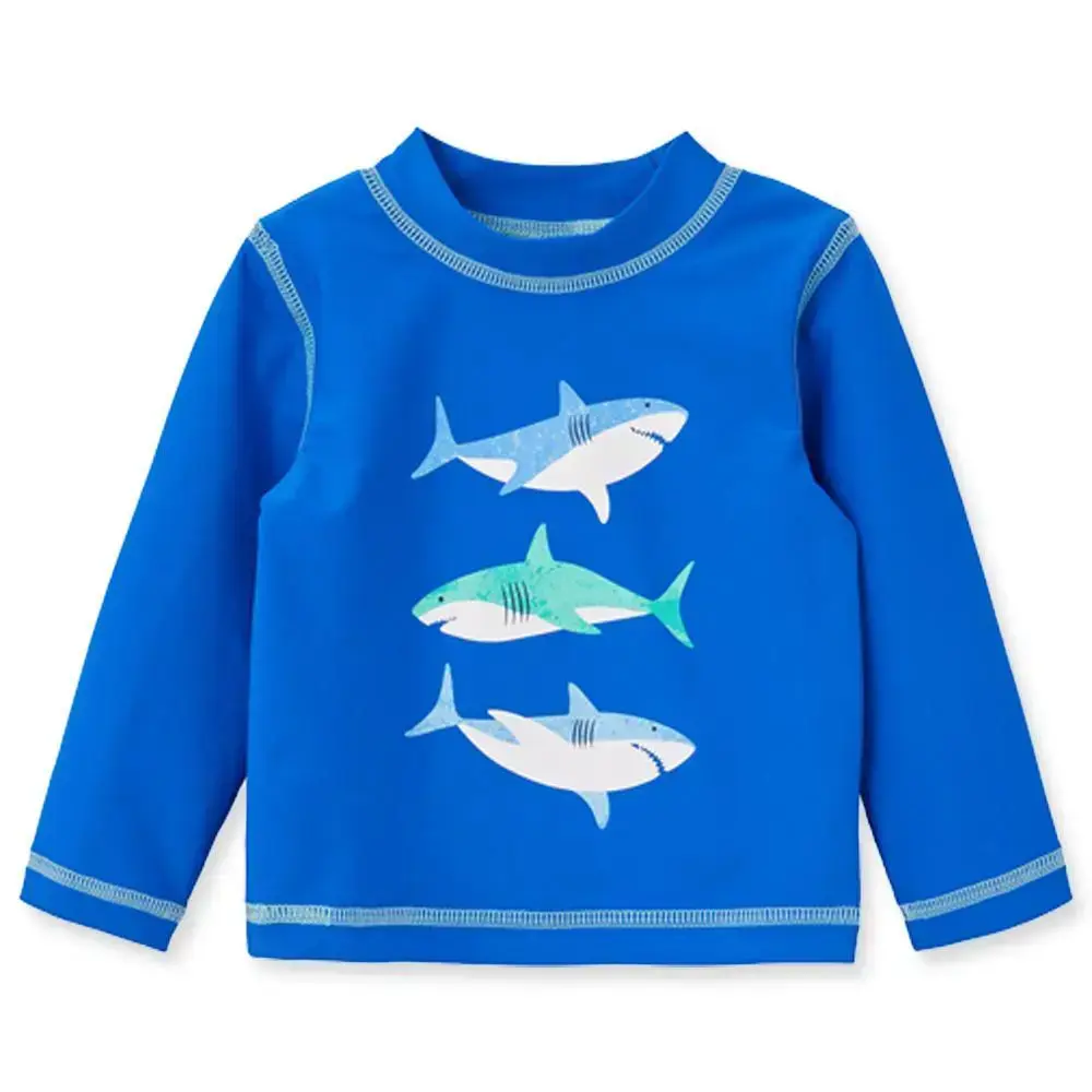 【Little Me】鯊魚長袖防護泳衣