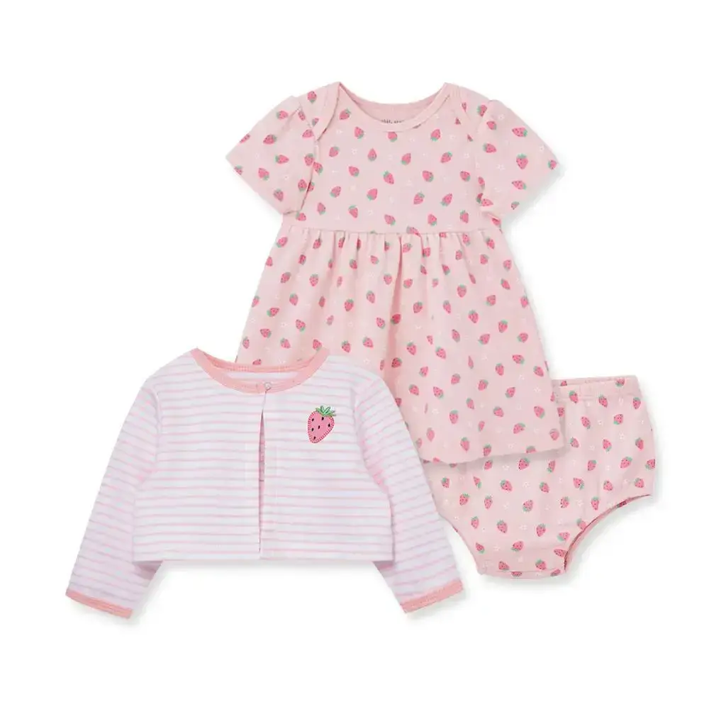 【Little Me】草莓洋裝/襯褲/外套