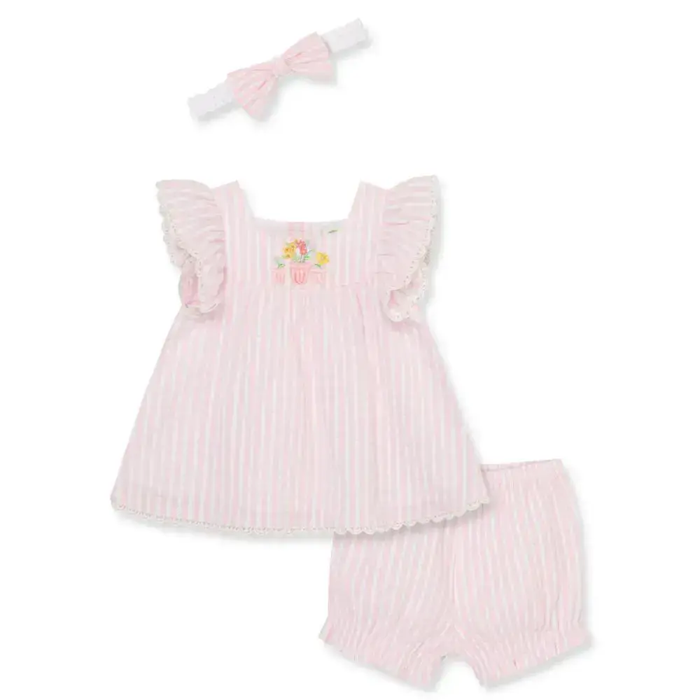 【Little Me】花園遊戲上衣/短褲/髮帶