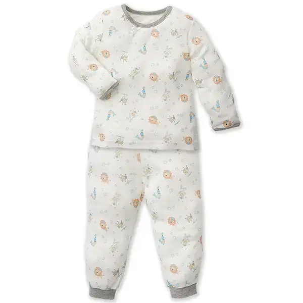 【Baby City娃娃城】天絲棉長袖套裝-藍色馬戲團