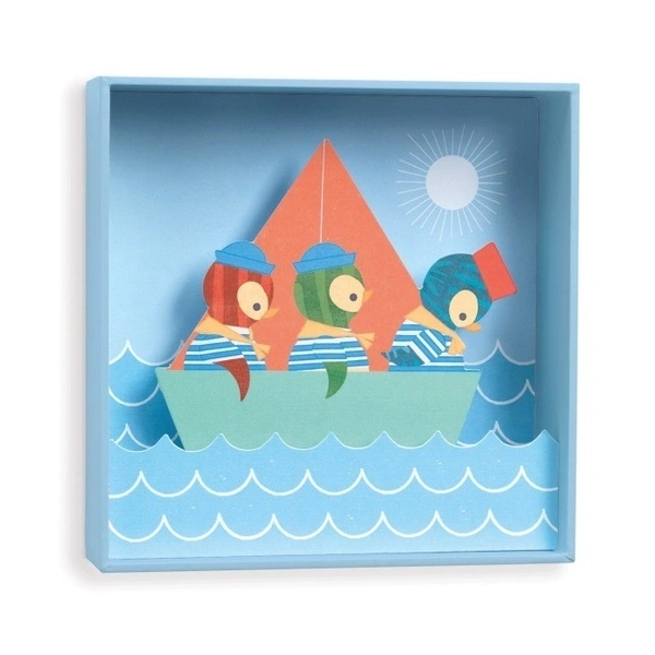 【DJECO智荷】方框畫/企鵝水手