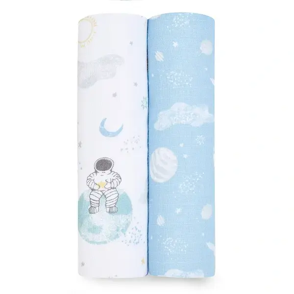 【Aden & Anais】經典多功能包巾2入/遨遊太空