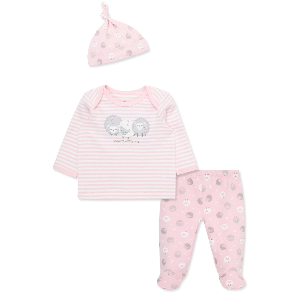 【Little Me】可愛綿羊上衣/連腳褲/帽子