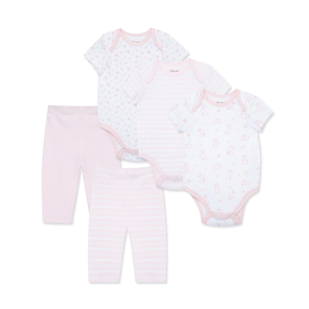 【Little Me】魅力連身衣三入/長褲二入組