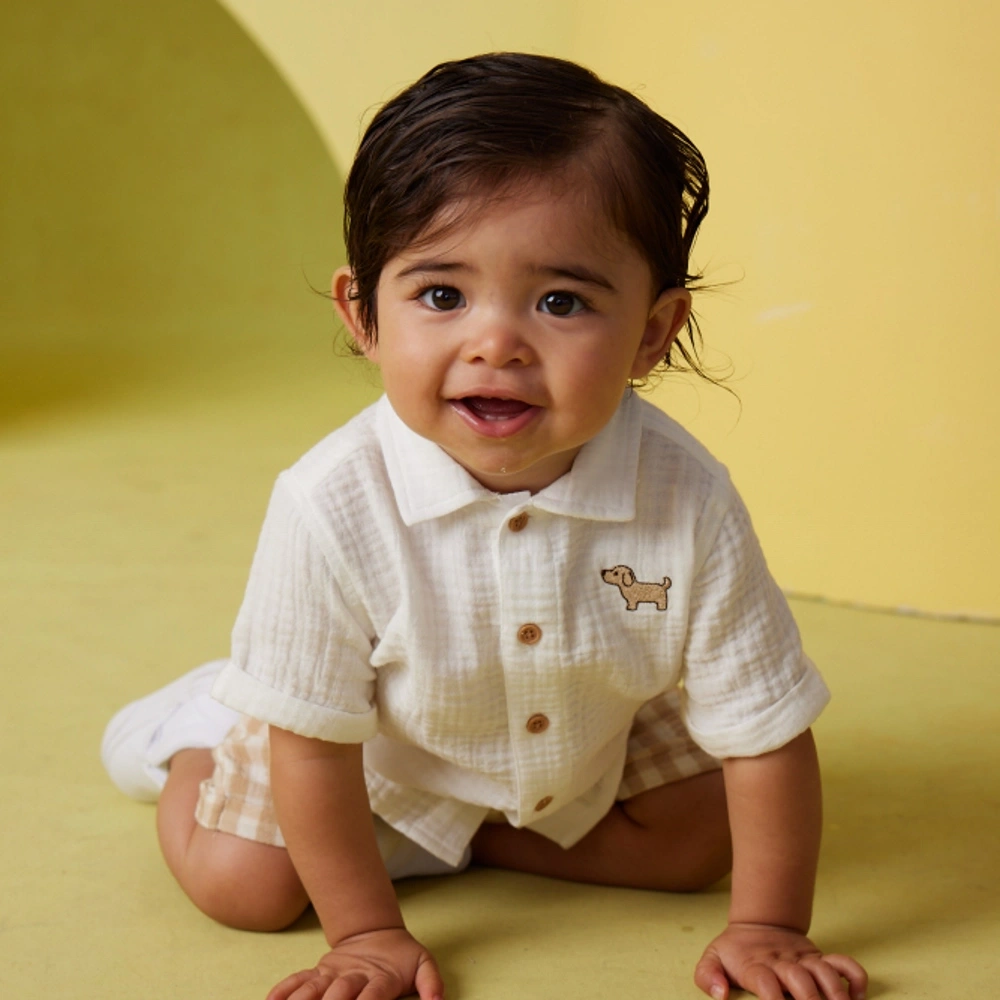 【Little Me】小狗短袖上衣/褲子