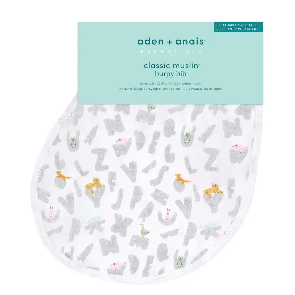 【Aden & Anais】經典圍兜拍嗝兩用巾/動物學園