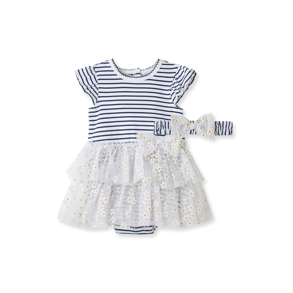 【Little Me】閃亮雛菊芭蕾連身衣/髮帶