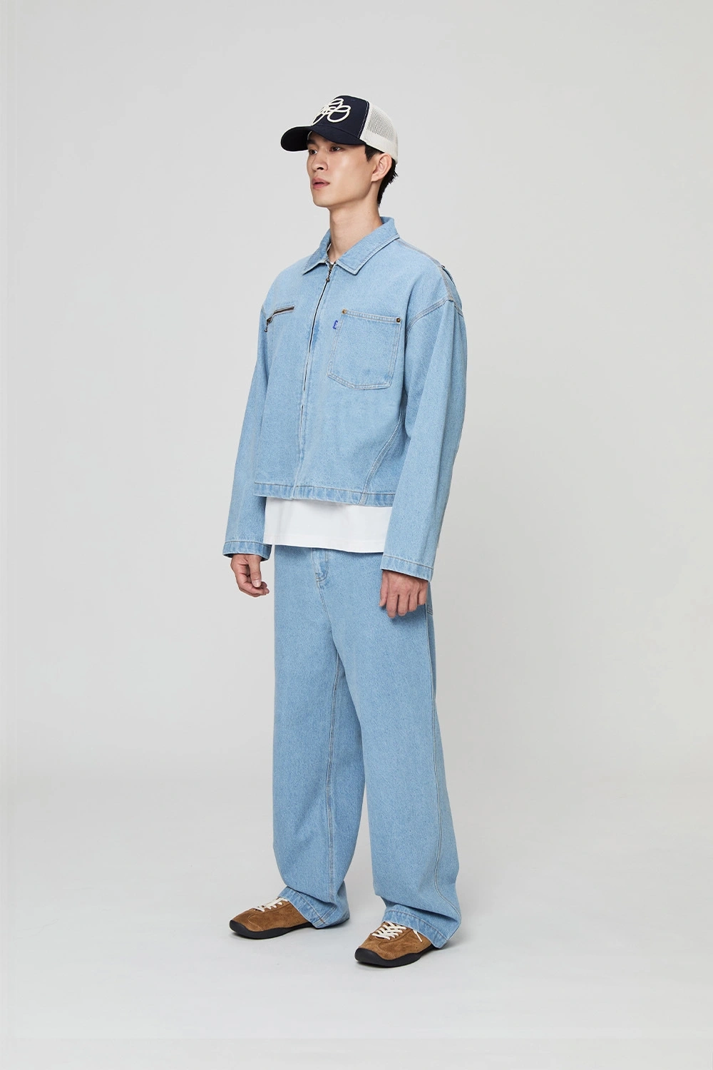 OOO DENIM ZIP JACKET DENIM