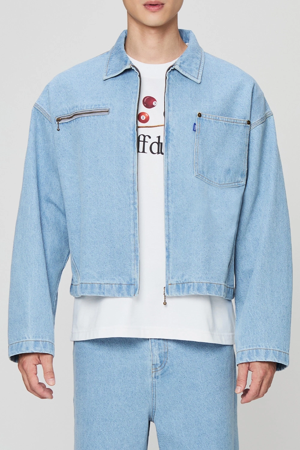 OOO DENIM ZIP JACKET DENIM