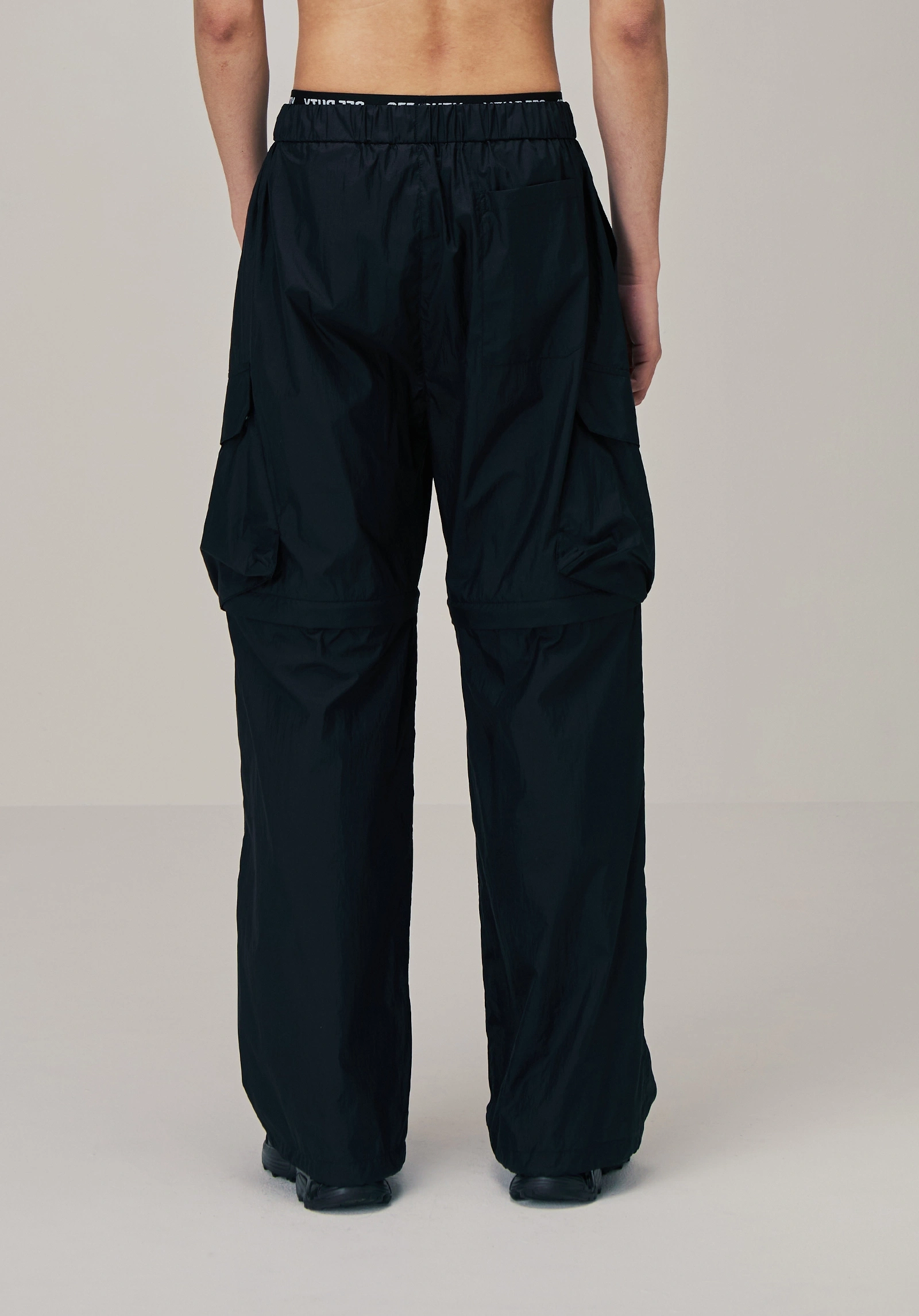 【M新品】ALOUND DETACHABLE CARGO NYLON PANTS MOLAR CARGO PANTS BLACK