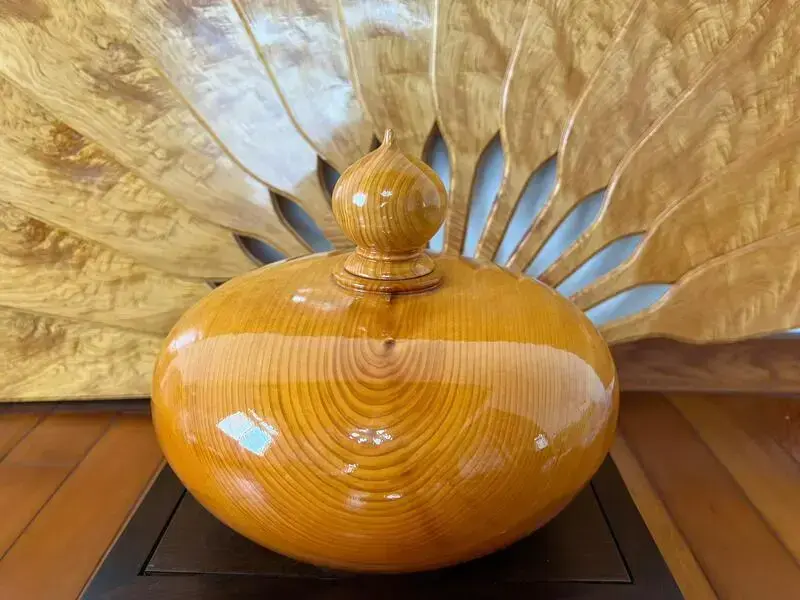 台湾産黄檜木飾り品聚宝盆